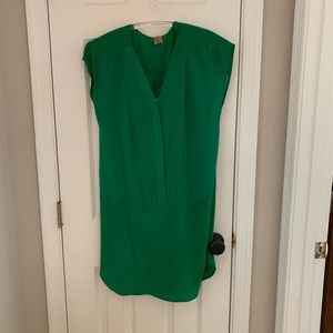 Green Madewell Silk Dress, 2 piece